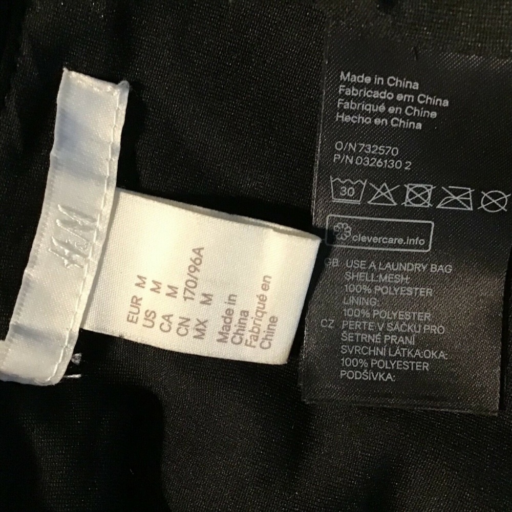H&M Sequins Silver Copper Black Blouse Top Medium - Picture 6 of 8
